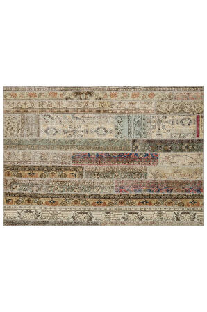 Klasik Modern Patchwork Eskitme Halı 160 x 230 cm 6007