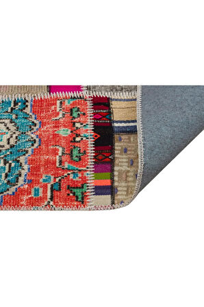 Özel Patchwork El Dokuma Eskitme Halı 160 X 230 Cm 6028