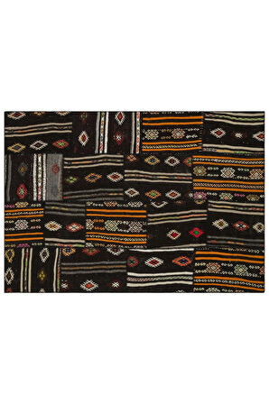 Özel Patchwork El Dokuma Eskitme Halı 160 X 230 Cm 6029