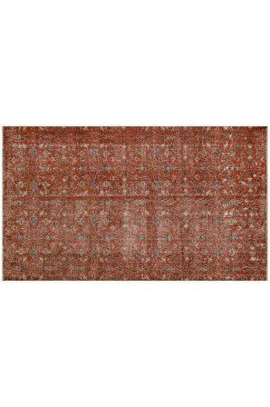 Eşsiz Anadolu Vintage Eskitme El Dokuma Halı 155 X 270 Cm 9115