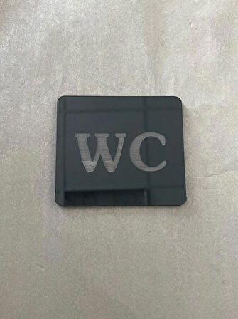 Siyah Minimal Seri WC Yönlendirme Levhası