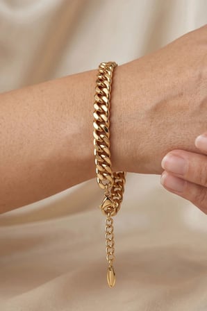 Sertifikalı Rose Altın Küba Zincir Bileklik – 16,51 g – Ayarlanabilir Zincirli Şık Tasarım