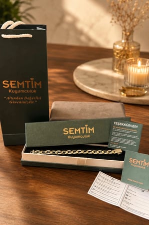 Sertifikalı 316L Çelik Premium Altın Kaplama Taşlı Kadın Bileklik