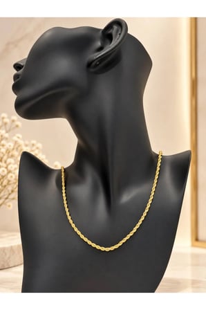 Burgu Halat Gold Zincir Kolye