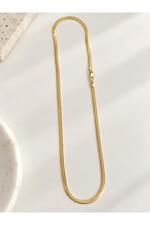 İtalyan Ezme Gold Zincir Kolye