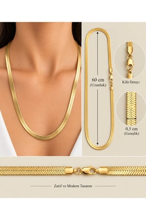 Milano Ezme Gold Zincir Kolye