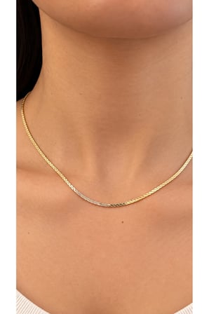 Örgü Işıltısı Gold Zincir Kolye