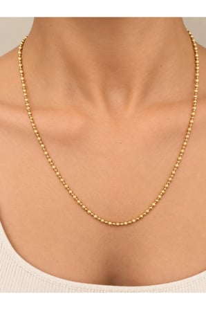 Işıltılı Küre Gold Zincir Kolye