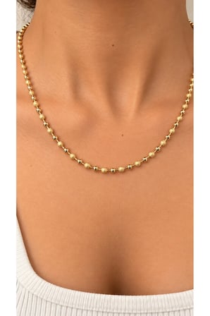 Işıltılı Küre Gold Zincir Kolye