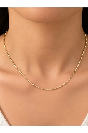 İnce Ritim Gold Zincir Kolye