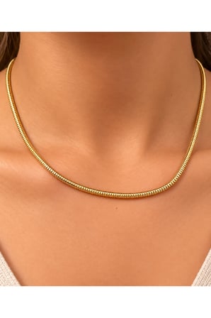Gold Flow Yılan Zincir Kolye