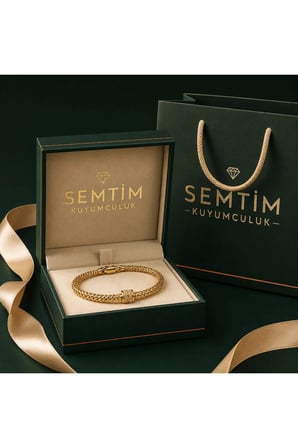 Semtim Kuyumculuk Sertifikalı 316L Çelik Premium Altın Kaplama Turkuaz Kuzey Yıldızı Zirkon Taşlı Kadın Kolye Ucu