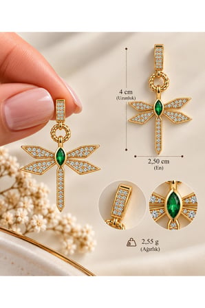Sertifikalı 316L Çelik Divine Işık Zirkon Taşlı Kolye Ucu