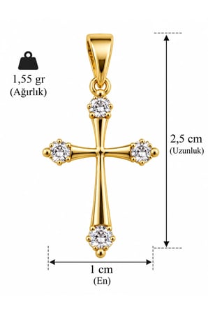 Sertifikalı 316L Çelik Amour Rose Zirkon Taşlı Kolye Ucu