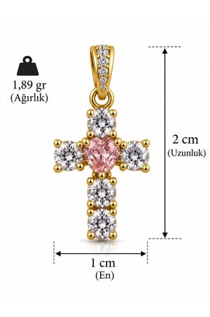 Sertifikalı 316L Çelik Yusufçuk Zirkon Taşlı Kolye Ucu