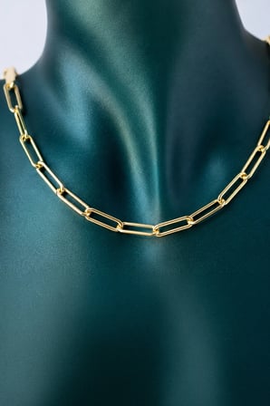 Sertifikalı 316L Çelik Premium Altın Kaplama Zirkon Taşlı Büyük Oval Halka Kolye ve Bileklik Seti