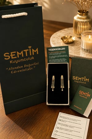 Sertifikalı 316L Çelik Premium Altın Kaplama El Boyaması Çini Desenli Kadın Yüzük