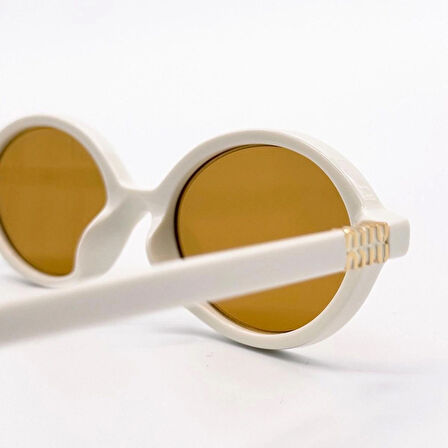 MIU MIU SMU 04Z 14240D OVAL WHITE GOLD