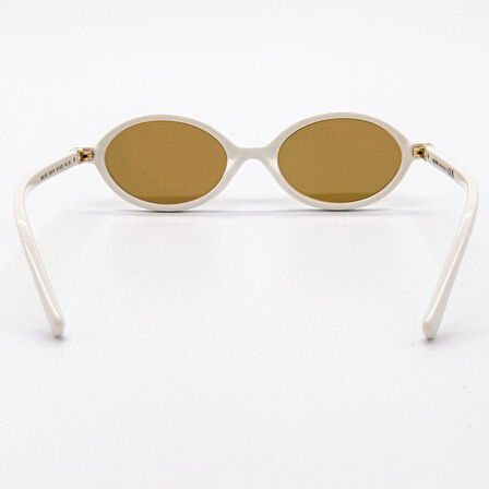 MIU MIU SMU 04Z 14240D OVAL WHITE GOLD
