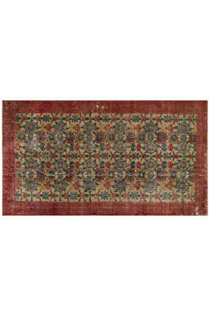 Özel Eskitme Vintage Halı 114 x 210 cm 9204