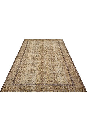 El Dokuma Vintage Eskitme Halı 172 x 260 cm 9223