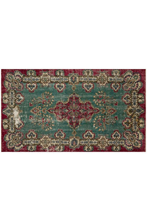 El Dokuma Vintage Eskitme Halı 170 x 265 cm 9256