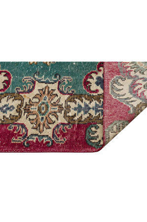 El Dokuma Vintage Eskitme Halı 170 x 265 cm 9256