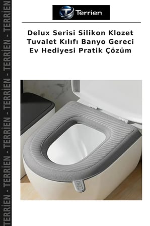 Delux Serisi Silikon Klozet Tuvalet Kılıfı Banyo Gereci Ev Hediyesi Pratik Çözüm
