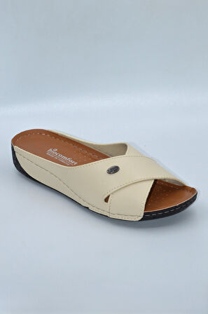 Berry Anatomik Dört Mevsim Bej Kadın Terlik - 1001