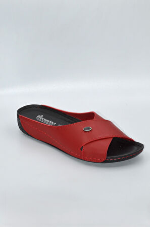 Berry Anatomik Dört Mevsim Kırmızı Kadın Terlik - 1001