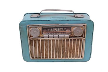 Dekoratif Metal Radyo Kumbaralı Hediyelik