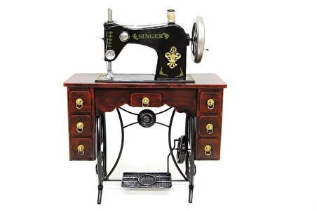 Dekoratif Metal Dikiş Makinesi Vintage Ev Ofis Hediyelik