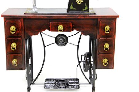 Dekoratif Metal Dikiş Makinesi Vintage Ev Ofis Hediyelik