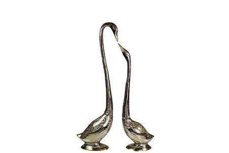 Kuğu 2'li Set Biblo Dekoratif Hediyelik