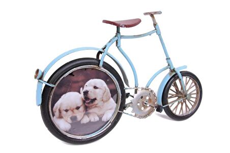 Dekoratif Metal Bisiklet Çerçeveli Vintage Hediyelik