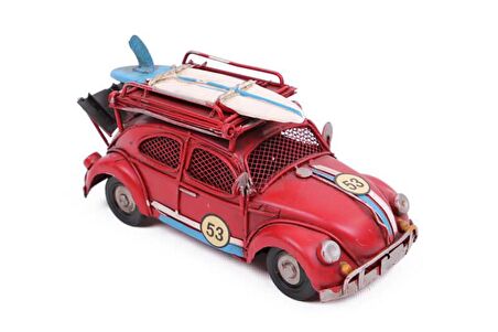 Dekoratif Metal Araba Çerçeveli ve Kumbaralı Hediyelik