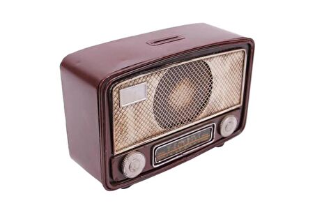 Dekoratif Metal Radyo Kumbaralı Vintage Hediyelik