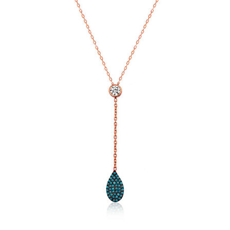 925 Ayar Gümüş Aşk Damlası Kadın Gümüş Kolye