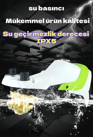 okaoda 🚀 SN003 Güçlü su basıncı, 200 stator motor, su basınç göstergesi, kömürsüz indüksiyon motoru.