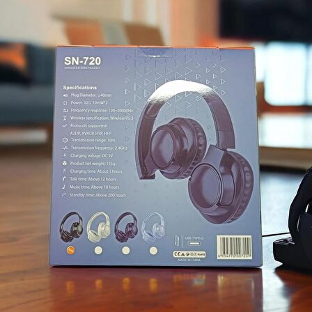 JBL EVEREST Tune SN-720 Wireless Kulaklık CT OE Şarjlı Kablosuz Katlanır Mikrofonlu Kulaklık