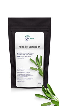 Adaçayı Saf Doğal, Sage Tea - Tıbbi Aromatik Bitkiler Kooperatifi Adaçayı Yaprak 20 gr