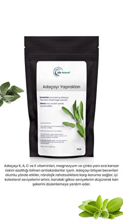 Adaçayı Saf Doğal, Sage Tea - Tıbbi Aromatik Bitkiler Kooperatifi Adaçayı Yaprak 20 gr