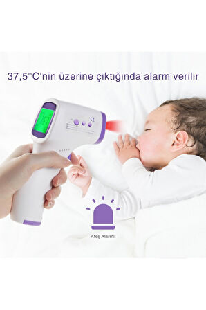 Temassız Kızılötesi Ateş Ölçer Renkli Ekranlı, Nesne Ve Vücut Ölçer