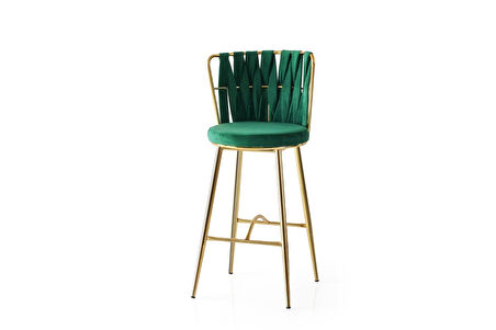 MELBOURNE BAR SANDALYESİ, GOLD-YEŞİL
