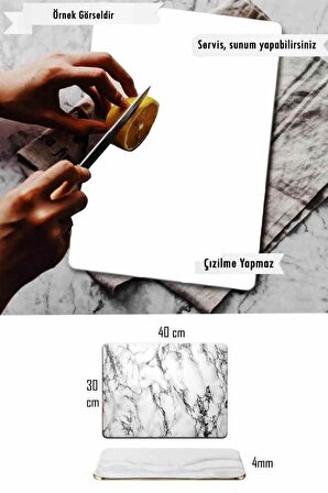 Baklagiller Cam Kesme Tahtası  - Cam Kesme Tablası  | 30 cm x 40 cm