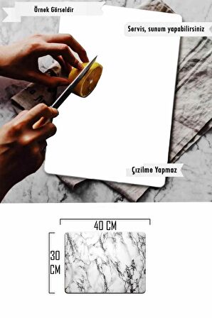 Sebzeler Yeni Desenli Cam Kesme Tahtası - Cam Kesme Tablası | 30 cm x 40 cm