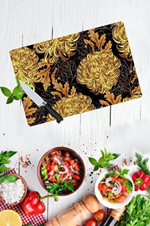 Yörünge Desenli Cam Kesme Tahtası - Cam Kesme Tablası | 30 Cm X 40 Cm