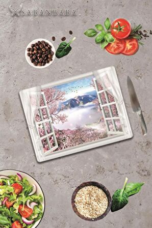 Pencere Desen  Cam Kesme Tahtası - Cam Kesme Tablası | 30 Cm X 40 Cm