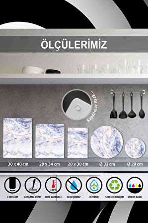 30x40 cm Cam Kesme Tahtası Model 3