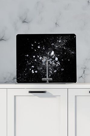 Kırık Buz Desenli Mutfak Duş Lavabo Arkası Koruyucu - 50x56 cm